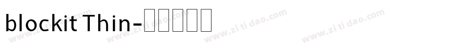 blockit Thin字体转换